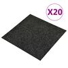vidaXL Matto 20 pcs Musta 50 x 50 x 0,5 cm Bitumi
