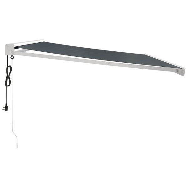 vidaXL Sis&auml;&auml;nkelattava markiisi antrasiitti 4x3 m kangas/alumiini