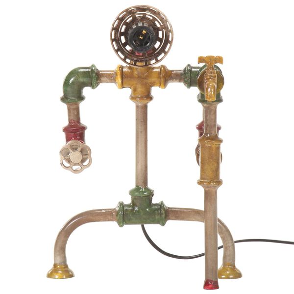 vidaXL Teollinen lattiavalaisin vesiputkityyli rauta