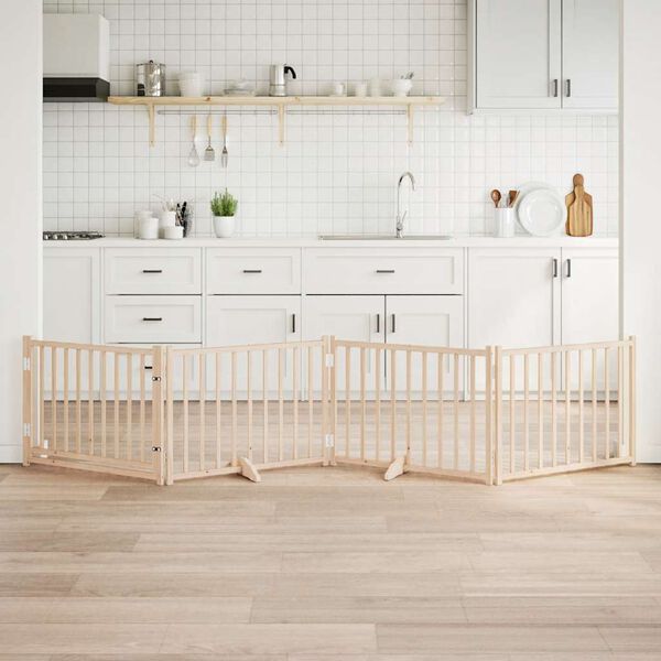 vidaXL Koiraportti ovella kokoontaittuva 4 paneelia 320 cm t&auml;ysi kuusi