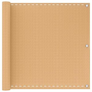 vidaXL Parvekkeen Verho Suorakaide 75 x 300 cm HDPE ja alumiini Hiekka