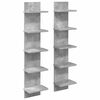 vidaXL Sein&auml;hylly 2 pcs Betoninharmaa 22 x 15 x 100 cm Tekninen puu