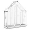 vidaXL Kasvihuone pohjarungolla hopea 169x58x202 cm alumiini
