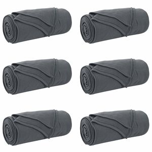 vidaXL Heittop&auml;&auml;llys 6 kpl Tummanharmaa 240 x 220 cm 4.44 kg Fleese