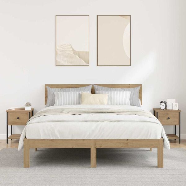 vidaXL Y&ouml;p&ouml;yt&auml; 2 pcs Artisan tammi 34 x 35,5 x 45 cm Tekninen puu