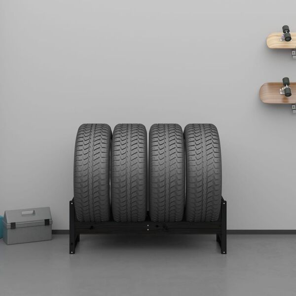 vidaXL Rengasteline musta 120x40x40 cm t&auml;ysi m&auml;nty