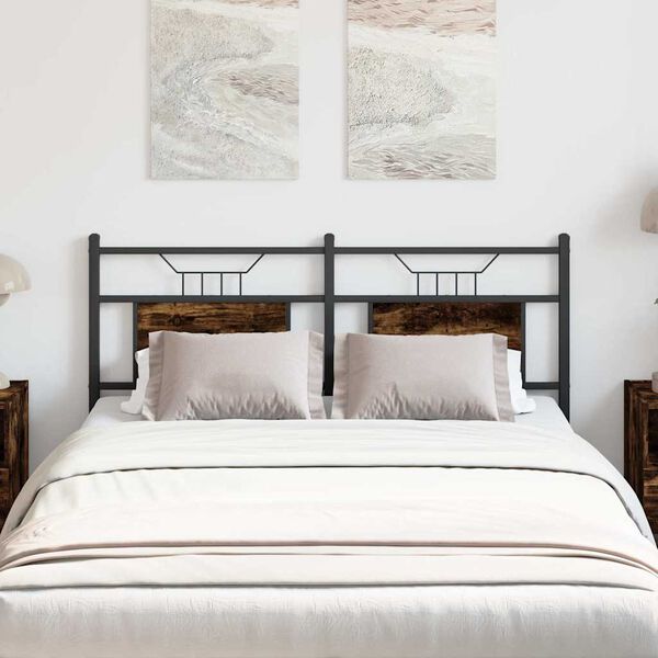 vidaXL S&auml;ngynp&auml;&auml;ty savutammi 137 cm tekninen puu ja ter&auml;s