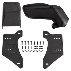 vidaXL Auton universaali k&auml;sinoja musta 13x33x(33-53) cm ABS