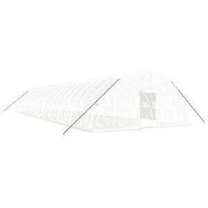 vidaXL Kasvihuone ter&auml;srungolla valkoinen 120 m&sup2; 20x6x2,85 m