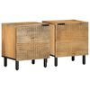 vidaXL Y&ouml;p&ouml;yt&auml;kaapit 2 kpl Ruskea 40x33x46 cm Massiivipuu Mango