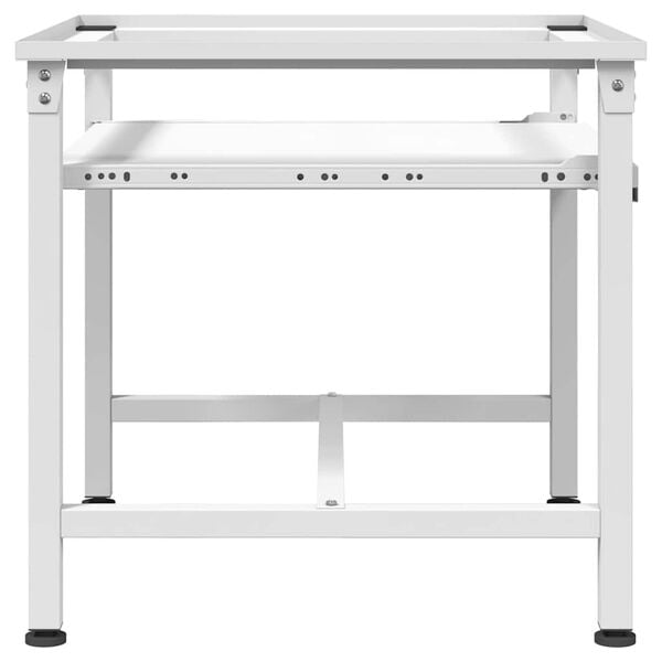 vidaXL Pesukoneen korokejalusta vetohyllyll&auml; valkoinen