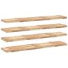 vidaXL Kelluvat hyllyt 4 kpl 120x30x4 cm k&auml;sittelem&auml;t&ouml;n massiivipuu akaasia