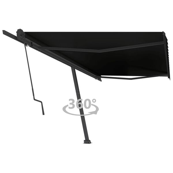 vidaXL Vapaasti seisova sis&auml;&auml;nkelattava markiisi 500x350cm antrasiitti