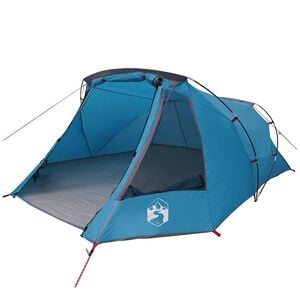 vidaXL Tunneliteltta 3-hengen Sininen ja harmaa 328 x 228 x 115 cm