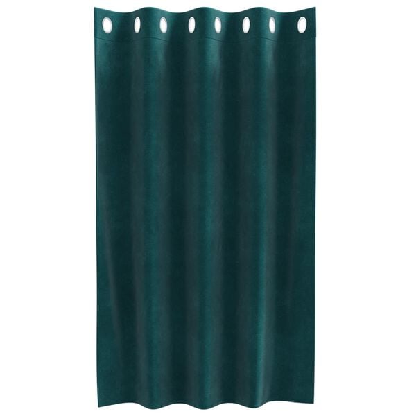 vidaXL Pimennysverhot 2 pcs Tummanvihre&auml; 140 x 140 cm Sametti