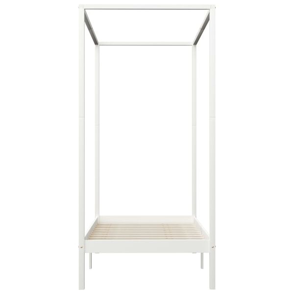 vidaXL Pylvässänky valkoinen täysi mänty 100x200 cm