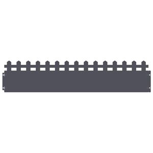 vidaXL Nurmikonreunukset 10 kpl 103 x 0,05 x 22 cm Ter&auml;s Antrasiitti