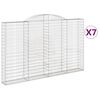 vidaXL Kaarevat kivikorit 7 kpl 300x30x180/200 cm galvanoitu rauta