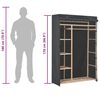 vidaXL Vaatekaappi harmaa 110x40x170 cm kangas