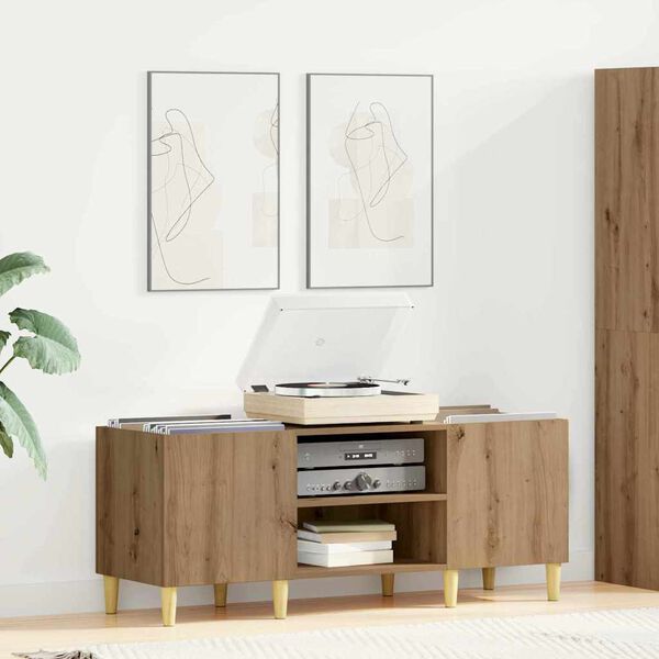 vidaXL Levykaappi Artisan tammi 121 x 38 x 48 cm Tekninen puu