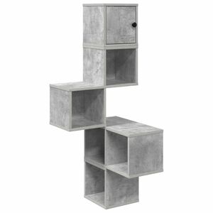 vidaXL Sein&auml;kulmashelf Betoninharmaa 48 x 48 x 120 cm Tekninen puu