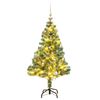 vidaXL Tekojoulukuusi 150 LED-valoa joulupallot ja lumihuurre 120 cm