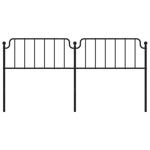 vidaXL Metallinen vaihtop&auml;&auml;ty musta 200 cm