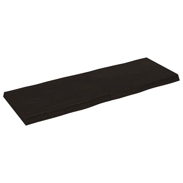 vidaXL P&ouml;yt&auml;levy ruskea 140x50x(2-6)cm k&auml;sitelty t&auml;ystammi el&auml;v&auml; reuna