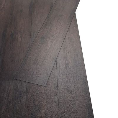 vidaXL Itsekiinnittyvä PVC lattialankku 5,21 m² 2 mm tummanruskea
