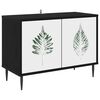vidaXL TV-kaappi HANAU 69 x 33 x 50,5 cm Musta tammi Tekninen puu