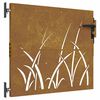 vidaXL Puutarhaportti 85x100 cm Corten-ter&auml;s Ruohokuvio