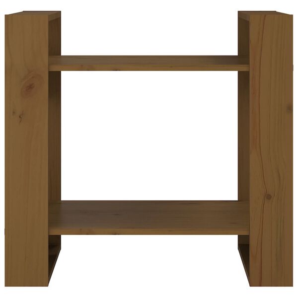 vidaXL Kirjahylly/tilanjakaja hunajanruskea 60x35x57 cm t&auml;ysi m&auml;nty