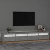 vidaXL TV-taso LED-valoilla betoninharmaa 240x35x40 cm