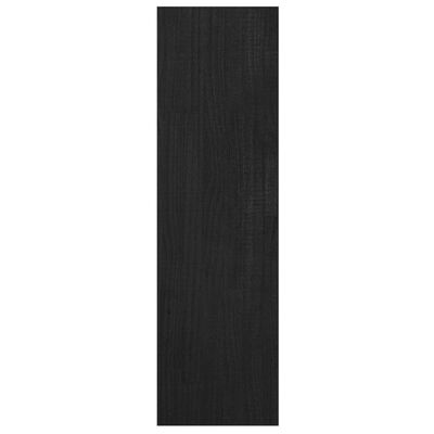 vidaXL Kirjahylly/tilanjakaja musta 40x30x103,5 cm täysi mänty