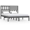 vidaXL S&auml;ngynrunko harmaa 135x190 cm t&auml;ysi m&auml;nty Double