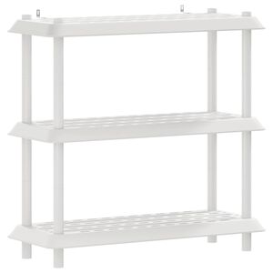 vidaXL Hyllyyksikk&ouml; 3 tasoa 100 x 40 x 96 cm PP valkoinen