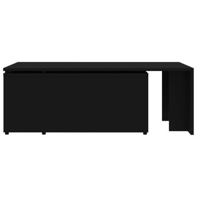 vidaXL Sohvapöytä musta 150x50x35 cm lastulevy
