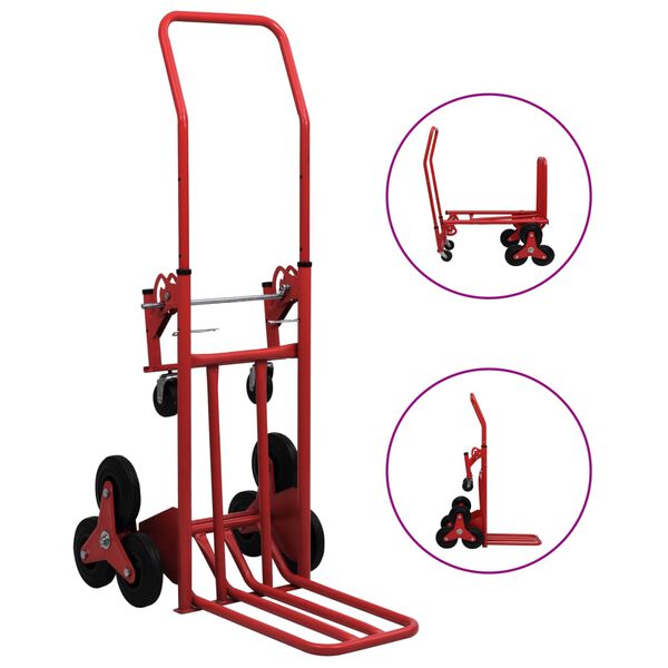 vidaXL 2-in-1 kokoontaittuva porrasnokkak&auml;rry 51x74x120 cm 150 kg