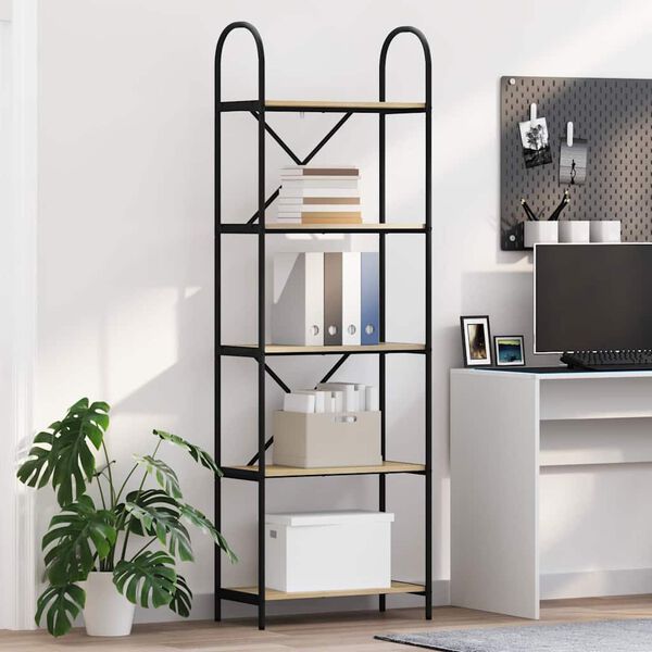 vidaXL Kirjahylly Sonoman tammi 60 x 30 x 183 cm Tekninen puu