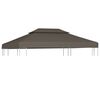 vidaXL Huvimajan katto 2 kerrosta 310 g / m&sup2; 4x3 m harmaanruskea