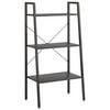vidaXL 3-kerroksinen Lattiahylly musta 56x35x108 cm
