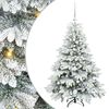 vidaXL Tekojoulukuusi 150 LED-valoilla Valkoinen 120 cm PE ja PVC