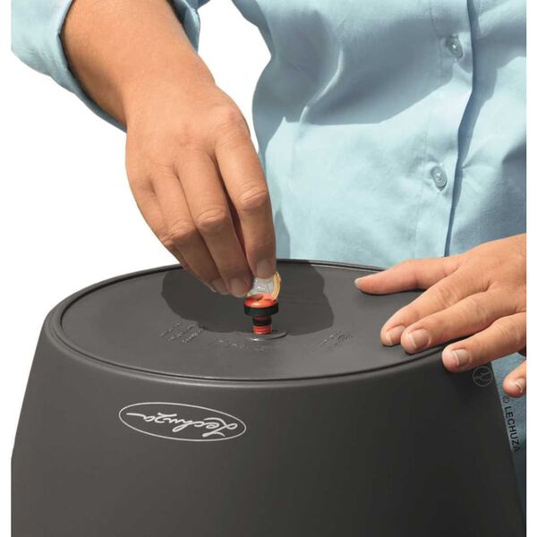 LECHUZA Kukkalaatikko CLASSICO LS 43 ALL-IN-ONE metallinen hiili