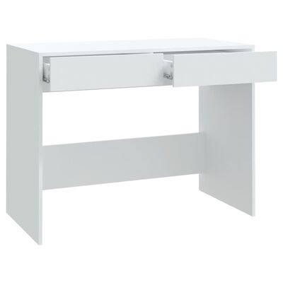 vidaXL Työpöytä valkoinen 101x50x76,5 cm lastulevy