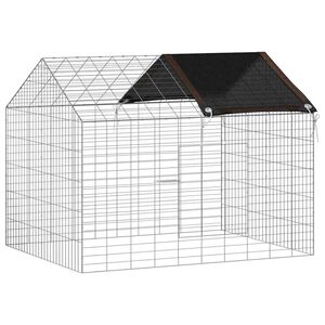 vidaXL Kaniinih&auml;kki Hopea 100 x 78 x 78 cm Galvanoitu ter&auml;s