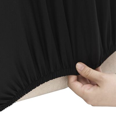 vidaXL Joustava 3-istuttavan sohvan päällinen musta polyesteri jersey