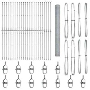 vidaXL Hitsattu metalliverkkoaita betoni-juurella 100 x 1,5 m (L x K)