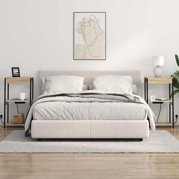 vidaXL Y&ouml;p&ouml;yt&auml;kaappi Sonoman tammi 41 x 31 x 76 cm Tekninen puu