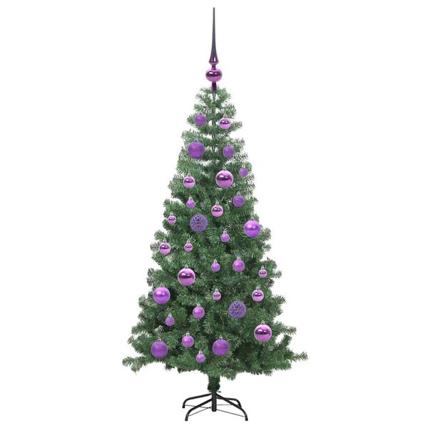 vidaXL Joulukuusi 150 LED-valoilla Vihre&auml; 120 cm Polyvinyylikloridi