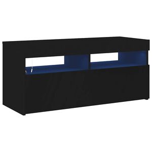 vidaXL TV-taso LED-valoilla musta 90x35x40 cm